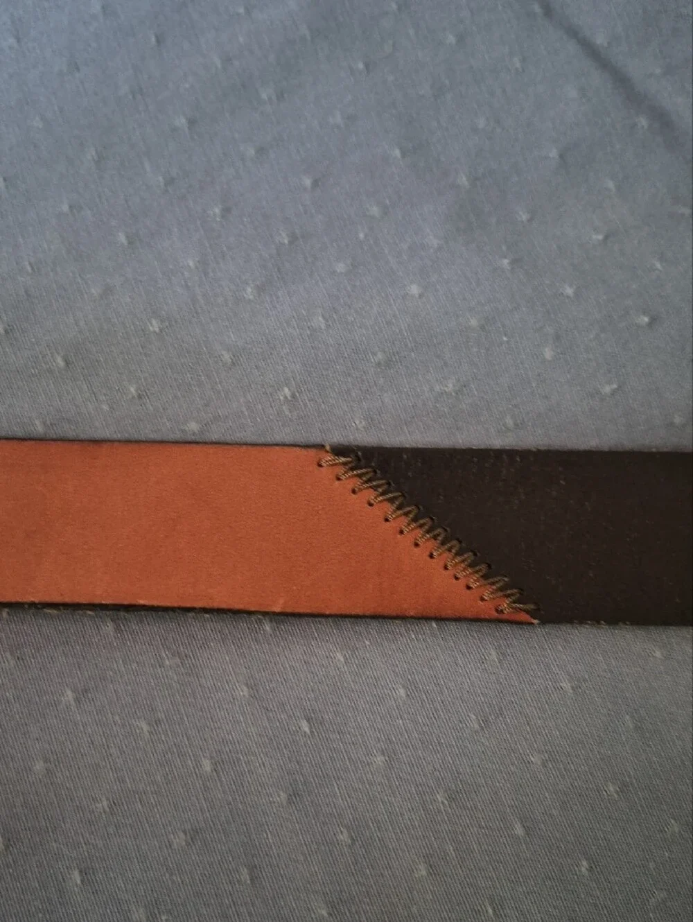 Fossil Patchwork Leather Belt Womens S Brass Oval Buckle Hippie Boho Festival